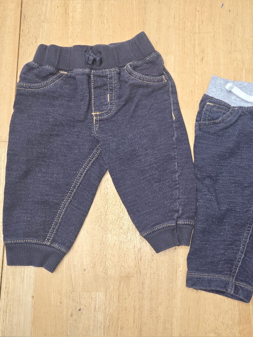 Little Boys' Navy Knit Jogger Pants - 2-Pack